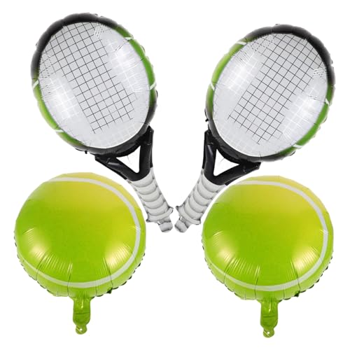 TOPBATHY 1 Satz Tennis Luftballons Teiliges mit Folienballons Form von Dunklen Tennisbällen und Grünen Tennisschlägern für Sportmotto Geburtstagsfeiern und Veranstaltungen TOPBATHY 1 Satz Tennis Luftballons Teiliges mit Folienballons Form von Dunklen Tennisbällen und Grünen Tennisschlägern für Sportmotto Geburtstagsfeiern und Veranstaltungen von TOPBATHY