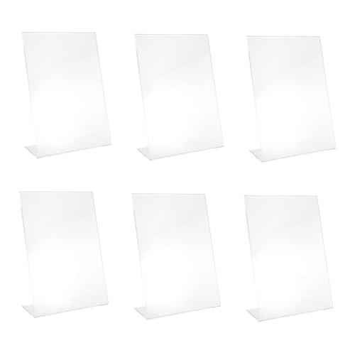 TOPBATHY 1 Satz Tischkarte Aus Acryl Displayhalter Etikettenhalter Für Warenschilder Tischschildhalter Einzelhandelsetiketthalter Transparent 6 Stück TOPBATHY 1 Satz Tischkarte Aus Acryl Displayhalter Etikettenhalter Für Warenschilder Tischschildhalter Einzelhandelsetiketthalter Transparent 6 Stück von TOPBATHY