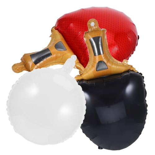 TOPBATHY 1 Satz Tischtennis Ballons Sportliche Partydekoration aus Aluminiumfolie Teilig Weißer Ball für Kindergeburtstag und Tischtennis Themenfeiern von TOPBATHY