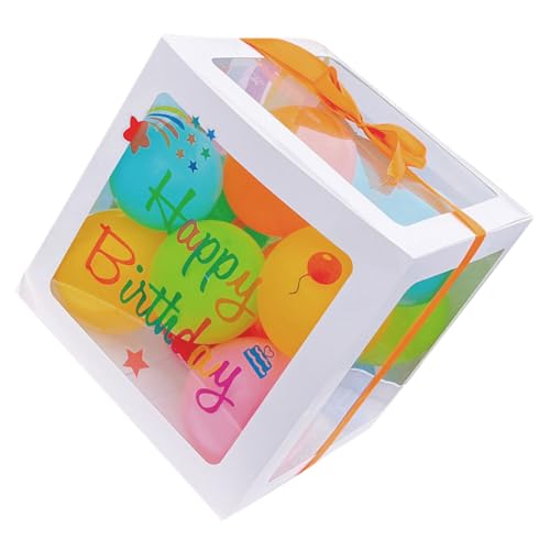 TOPBATHY Dekoration Luftballons 1 Set Geburtstagsballon Box Deko Mit Ballons Und Bunten Aufklebern Kreatives Geschenkbox Set Für Jungen Und Ädchen Party Deko Für Geburtstagsfeiern Und Babypartys TOPBATHY Dekoration Luftballons 1 Set Geburtstagsballon Box Deko Mit Ballons Und Bunten Aufklebern Kreatives Geschenkbox Set Für Jungen Und Ädchen Party Deko Für Geburtstagsfeiern Und Babypartys von TOPBATHY