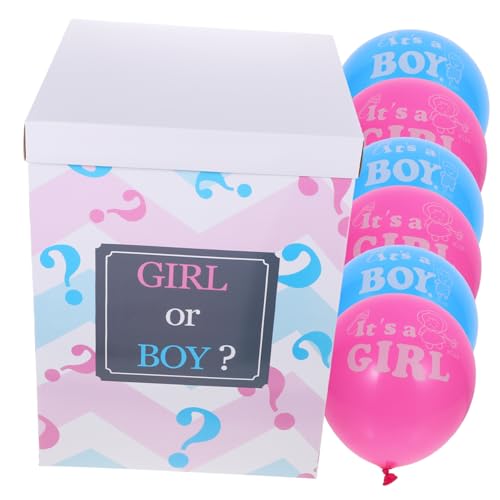 TOPBATHY 1 Set Gender Reveal Ballonbox Mit 6 Ballons Und Dekoration Für Shower Und Geschlechtsenthüllung Geschenkbox Für Geburtstagsfeiern Partyartikel Für Junge Oder TOPBATHY 1 Set Gender Reveal Ballonbox Mit 6 Ballons Und Dekoration Für Shower Und Geschlechtsenthüllung Geschenkbox Für Geburtstagsfeiern Partyartikel Für Junge Oder von TOPBATHY