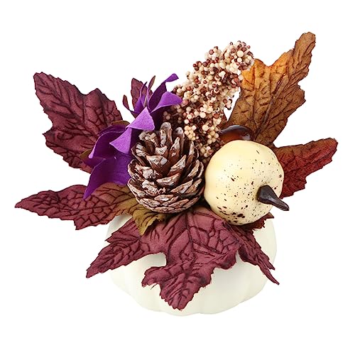 TOPBATHY 1 Stück Halloween-Kürbis-Dekoration Abziehbilder herbstliche Kürbisse Dekorationen Herbstdeko Halloween Pumpkin halloweenkürbis lebendiges Kürbisdekor Kürbis-Requisiten- Weiß von TOPBATHY