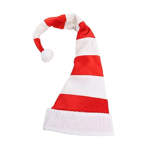 TOPBATHY 1 Stück Weihnachtsmütze weihnachtsverkleidung weihnachts verkleidung weihnachtliche accessoires Weihnachtsfeierzubehör wihnachtsdeko Plaid LED Santa Hut Plüsch-Nikolausmütze rot von TOPBATHY