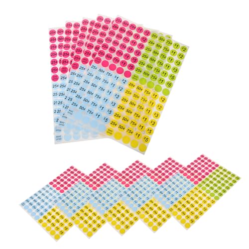 TOPBATHY 10 Blatt Teiliges Preisschilder Aufkleber Neonfarben Preisetiketten für Einzelhandel Supermärkte Kleine Geschäfte Verkaufsförderung Leicht Anzubringen TOPBATHY 10 Blatt Teiliges Preisschilder Aufkleber Neonfarben Preisetiketten für Einzelhandel Supermärkte Kleine Geschäfte Verkaufsförderung Leicht Anzubringen von TOPBATHY