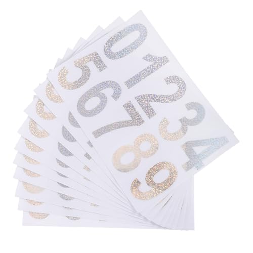 TOPBATHY 10 Sätze Garagennummernzeichen Aufkleber mit Zahlen Klebenummern für Briefkasten reflektierender Aufkleber für Postfachnummern Nummernaufkleber für den Briefkasten Papier von TOPBATHY