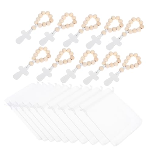 TOPBATHY 10 Sätze Teiliges mit Holzperlen und Anhänger für Taufen und Hochzeiten Leicht Tragbar und Elegant TOPBATHY 10 Sätze Teiliges mit Holzperlen und Anhänger für Taufen und Hochzeiten Leicht Tragbar und Elegant von TOPBATHY