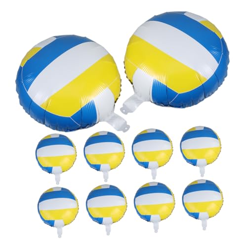 TOPBATHY 10 Stück 18 Volleyball-Ballon Volleyball-Partydekorationen Volleyballparty Volleyballdekorationen party luftballons Volleyball-Partygeschenke Volleyballballon Folie Aluminiumfolie von TOPBATHY