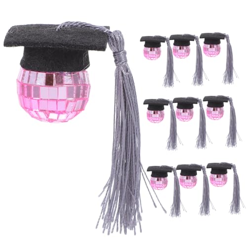 TOPBATHY 10 Stück Abschlusshut Disco Abschlusskappen Dekorationen Abschlusskappen Dekorationen Abschlusskappen Ornament Discokugel Kuchendekorationen Abschlusshut Kuchenaufsatz von TOPBATHY