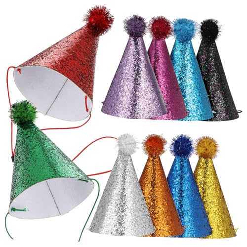 TOPBATHY 10 Stück Partyhüte für Geburtstagsfeiern Bunte Dreiecks Hüte für Erwachsene und Verstellbar und Bequem für Feste Halloween und TOPBATHY 10 Stück Partyhüte für Geburtstagsfeiern Bunte Dreiecks Hüte für Erwachsene und Verstellbar und Bequem für Feste Halloween und von TOPBATHY