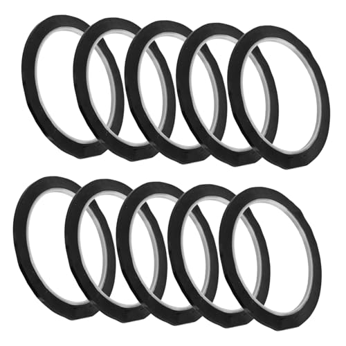 TOPBATHY 10 Stück Teiliges Dunkles Pet feinstrich klebeband Selbstklebendes Whiteboard linienband Trocken Abwischbar Reißfest für Präzise Rastermarkierungen und Organisationshilfen von TOPBATHY