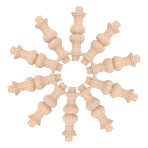 TOPBATHY 10 Stück Unlackierte Holzsäulen für DIY Treppenmöbel Robuste Dekorative Handlauf Spindeln aus mit Detailverzierungen für Möbel und Innenräume TOPBATHY 10 Stück Unlackierte Holzsäulen für DIY Treppenmöbel Robuste Dekorative Handlauf Spindeln aus mit Detailverzierungen für Möbel und Innenräume von TOPBATHY