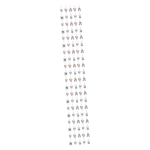 TOPBATHY Autodekoration 100 Stk Schlüsselanhänger Preise im Klassenzimmer Mini-Spielzeug Schlüsselbund Dekor Mehrzweck-Panda-Anhänger Partybevorzugung Karikatur Ornament Zubehör schmücken von TOPBATHY