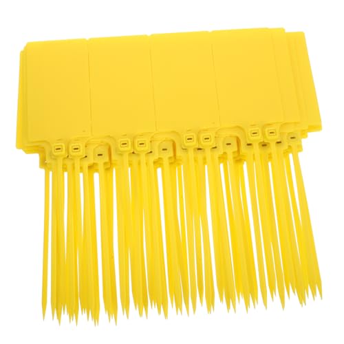 TOPBATHY 100 Stück Anhänger Zum Aufhängen Etiketten Für Kabel Etikettierungs -tags Versand Leere Beschriftungsschilder Kabelanhänger Kabeletiketten Klebeetiketten Stichworte Pp Yellow von TOPBATHY