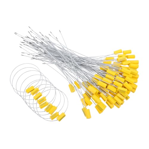 TOPBATHY 100 Stück Nummerierte Manipulationssichere Drahtetiketten Metallplomben für Versand Container Lkw Hohe Festigkeit Staubdicht TOPBATHY 100 Stück Nummerierte Manipulationssichere Drahtetiketten Metallplomben für Versand Container Lkw Hohe Festigkeit Staubdicht von TOPBATHY