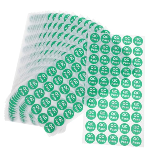TOPBATHY 1000 Stück Qualitätsprüfungs Pass Etikettenaufkleber Pass Test Etikett Kreditkartenaufkleber Versandetiketten Inventaretiketten Geräteetiketten Debitkarten von TOPBATHY