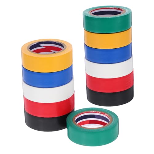 TOPBATHY 12 Rollen Hitzebeständiges Isolierband PVC Elektro Isolierklebeband für Kabelmanagement Autoverkabelung und Innenanwendungen Multifunktionale Farbige Klebebänder mit TOPBATHY 12 Rollen Hitzebeständiges Isolierband PVC Elektro Isolierklebeband für Kabelmanagement Autoverkabelung und Innenanwendungen Multifunktionale Farbige Klebebänder mit von TOPBATHY