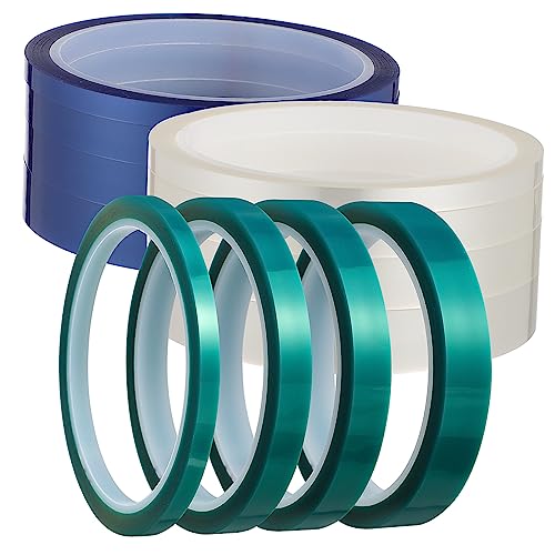 TOPBATHY 12 Rollen Hitzebeständiges Klebeband für Elektronik Sublimation und DIY Projekte Hochtemperatur und Selbstklebendes Tape für Ergebnisse von TOPBATHY