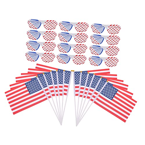 TOPBATHY 12 Sets Brillen Mit Amerikanischer Flagge Weihnachtsdekoration Weihnachtsanzüge Mini Flaggen Krippendekor Patriotisches Partygeschenk Rotes Amerikanische Flagge TOPBATHY 12 Sets Brillen Mit Amerikanischer Flagge Weihnachtsdekoration Weihnachtsanzüge Mini Flaggen Krippendekor Patriotisches Partygeschenk Rotes Amerikanische Flagge von TOPBATHY