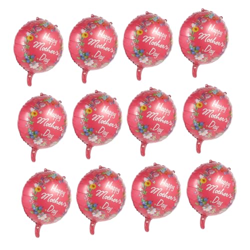 TOPBATHY 12 Stück Muttertagsballons Konfetti Dekorationen Muttertags Partyzubehör Aluminiumfolienballons Muttertagsballons Muttertagspartyballons Rosa Aluminiumfolie von TOPBATHY