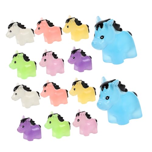 TOPBATHY 14stücke Mini-Pferd-skulpturen Aus Kunstharz Mit Nächtlichem Leuchteffekt Kleine Pferdefiguren Für Tischdekoration Realistische Pferdefiguren Als Schreibtischdeko von TOPBATHY