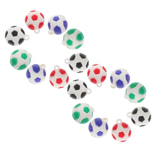 TOPBATHY Realistisches Fußball-charm-set 16 Stück Pvc-fußballperlen Für Die Schmuckherstellung Ohrringe Halskettenbasteln von TOPBATHY