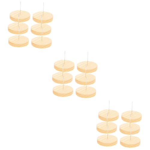 TOPBATHY 18 Sätze Holzbasis -Ornament Modellpuppen mit Ständer Spielzeugpuppen unterstützen Puppendisplay-Unterstützung Puppenbestand Häkelpuppen-Ausstellungsständer Puppenständer Metall von TOPBATHY
