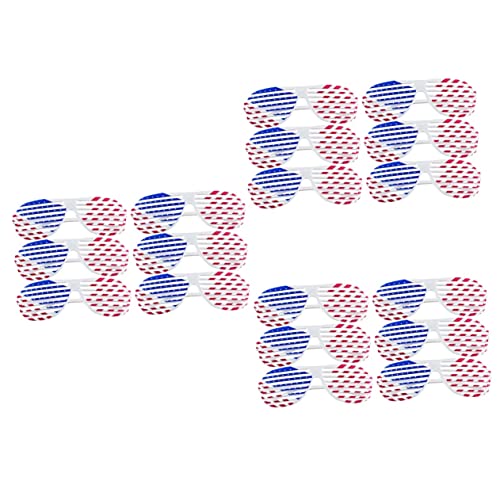 TOPBATHY 18 Stck American Flag Shutter Glasses aus Leichtem Kunststoff Partybrillen mit Lamellendesign Unisex Foto Requisiten für Festivals Karneval und Patriotische Feiern TOPBATHY 18 Stck American Flag Shutter Glasses aus Leichtem Kunststoff Partybrillen mit Lamellendesign Unisex Foto Requisiten für Festivals Karneval und Patriotische Feiern von TOPBATHY