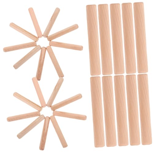 TOPBATHY 1Tasche Unvollendete Holzdübelstangen Fluted Wooden Dowels Für Möbelhandwerk Hochwertige Holzverbindungen Für Präzise Möbelmontage DIY Projekte von TOPBATHY