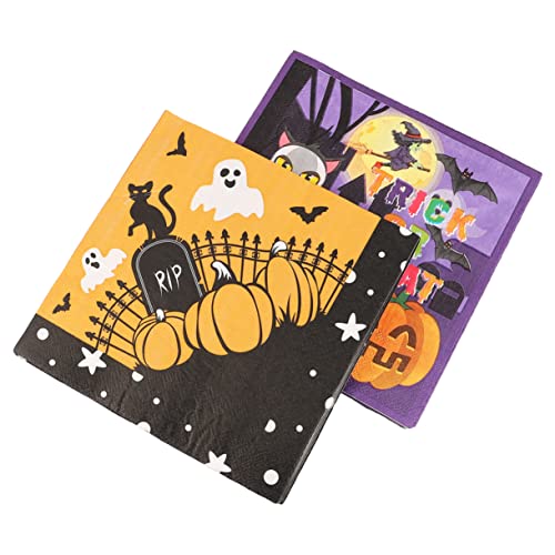 TOPBATHY 2 Packungen Mit Je 40 Blatt Taschentücher Mit Halloween-motiven Dekorative Halloween-serviette Halloween-mittagsservietten Partyzubehör Halloween - Halloween Liefert Papier TOPBATHY 2 Packungen Mit Je 40 Blatt Taschentücher Mit Halloween-motiven Dekorative Halloween-serviette Halloween-mittagsservietten Partyzubehör Halloween - Halloween Liefert Papier von TOPBATHY