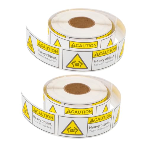 TOPBATHY 2 Rollen Aufkleber für Übergewicht Klebstoff schwer Das mit Objekt Team-Lift-Label Verpackungsetiketten Umzugsaufkleber für Kartons Aufkleber für Teamlift-Etiketten von TOPBATHY