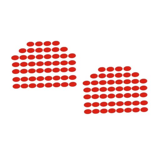 TOPBATHY 2 Sätze Auto Parfümkleber Aufkleber Zur Befestigung Von Autoverzierungen Doppelseitige Pads Zurück Klebebänder Runden Tack Doppelt Dekoratives Klebeband Klebstoff Rot 50 Stück * 2 von TOPBATHY