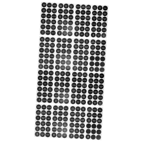 TOPBATHY 2 Sätze Etikett Für Gewürzflaschen Etikettenaufkleber Für Behälter Name Gewürze Nur Gewürzdosen Zutat Kühlschrank Glasetiketten Pvc Selbstklebend Schwarz 8 Blätter * 2 von TOPBATHY