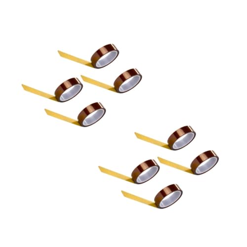 TOPBATHY 2 Sätze Hochtemperatur Doppelseitiges Klebeband Hitzebeständiges Band Thermoband Schwer Hochtemperaturband Wärmeband Hitzebeständiges Klebeband Polyimid Hellbraun 4 Rollen * 2 von TOPBATHY