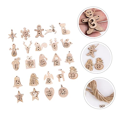 TOPBATHY 2 Sätze Holz Weihnachtskalender Anhänger Weihnachtsdeko für Kreative Countdown Gestaltung für Weihnachtsbaum Türen und Wände Wiederverwendbar und Sicher TOPBATHY 2 Sätze Holz Weihnachtskalender Anhänger Weihnachtsdeko für Kreative Countdown Gestaltung für Weihnachtsbaum Türen und Wände Wiederverwendbar und Sicher von TOPBATHY
