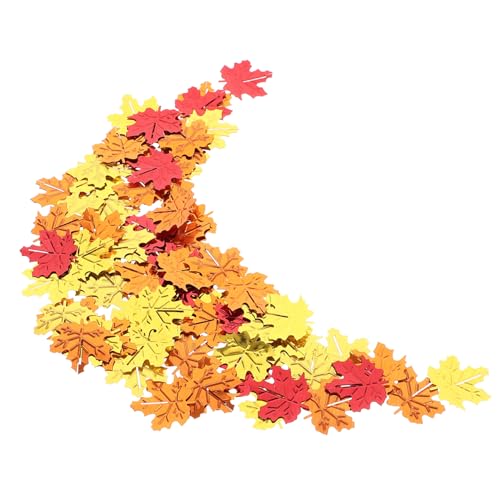 TOPBATHY Halloween Ahornblatt Thanksgiving Tischdekoration 2 Sets Glitzer Pailletten von TOPBATHY