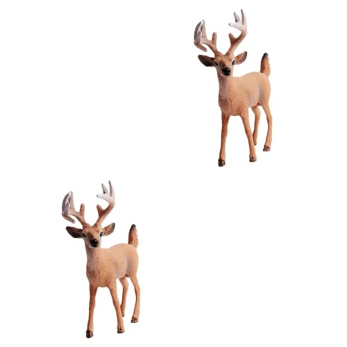 TOPBATHY 2 Stck Realistischer Weihnachts Elch Tortendeko Braune Simulation Multifunktionale Tischdeko und Lustiges Foto Requisit als und Festliche Partyverzierung von TOPBATHY