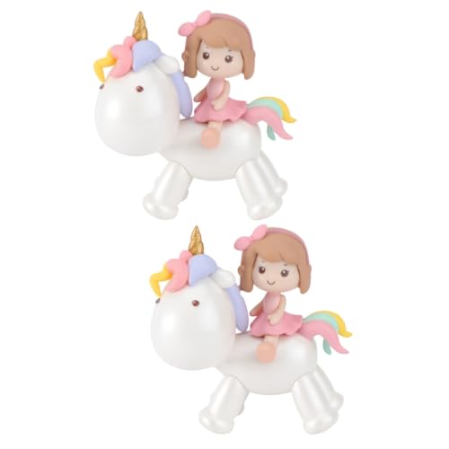 TOPBATHY 2 Stck. Einhorn Tortenornament Back Dekoration für Geburtstagsfeiern Kreative Kuchenverzierung für Raumdekoration für Feiern und Anlässe von TOPBATHY
