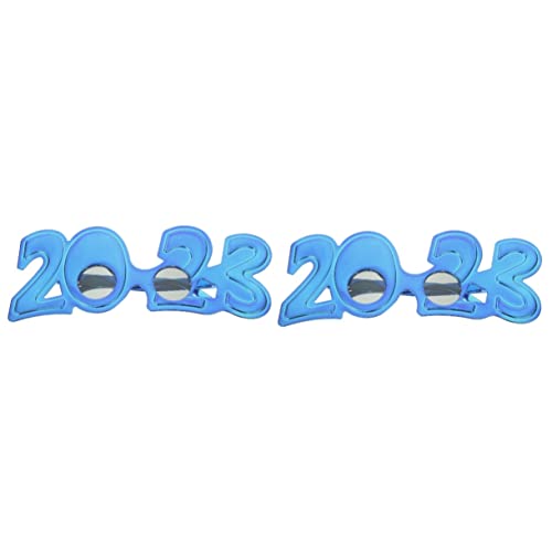 TOPBATHY 2 Stück 2023 2023 digitale Brille 2023 Zahlenbrille Neujahrsparty-Brille Sonnenbrille mit Nummer 2023 Gläser Partybrille Partyschmuck Cosplay dekorativer Spiegel AC-Objektive von TOPBATHY