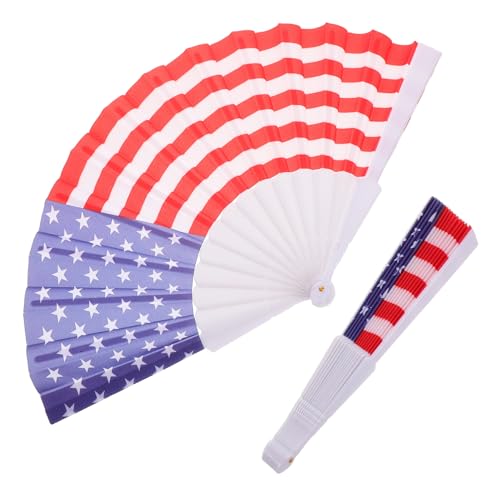 TOPBATHY 2 Stück Faltbare Handfächer mit Amerikanischer Flagge für Unabhängigkeitstag Geburtstagsfeiern und Hochzeiten Patriotische Partydekoration mit Ikonischem Sterne Streifen Design TOPBATHY 2 Stück Faltbare Handfächer mit Amerikanischer Flagge für Unabhängigkeitstag Geburtstagsfeiern und Hochzeiten Patriotische Partydekoration mit Ikonischem Sterne Streifen Design von TOPBATHY