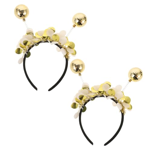 TOPBATHY 2 Stück Goldenes Haarreif mit Disco kugel design Leichtes Rutschfestes Party haarband für Damen Modischer Haarschmuck für Tanz Cosplay und Besondere Anlässe TOPBATHY 2 Stück Goldenes Haarreif mit Disco kugel design Leichtes Rutschfestes Party haarband für Damen Modischer Haarschmuck für Tanz Cosplay und Besondere Anlässe von TOPBATHY