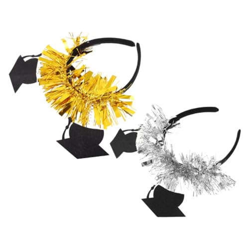 TOPBATHY 2 Stück Graduierung Haaraccessoire Mini Filz Hut Stirnband Leicht Praktisch Vielseitig Für Abschlussfeier Hochzeit Party Damen von TOPBATHY