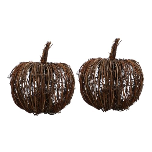 TOPBATHY 2 Stück Handgefertigte Rattan Pumpkin für Herbstliche Tischdekoration zu Halloween und Erntedankfest für Festliche Anlässe und Wohnräume TOPBATHY 2 Stück Handgefertigte Rattan Pumpkin für Herbstliche Tischdekoration zu Halloween und Erntedankfest für Festliche Anlässe und Wohnräume von TOPBATHY
