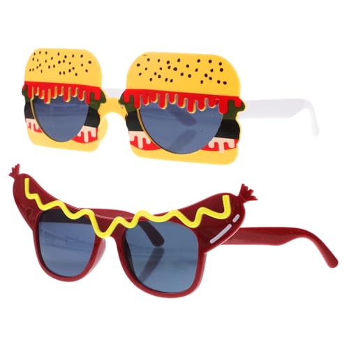 TOPBATHY 2 Stück Lustige Hamburger Hotdog Partybrillen für Halloween Musikpartys und Foto Requisiten Robuste Bequeme Sonnenbrillen für Altersgruppen TOPBATHY 2 Stück Lustige Hamburger Hotdog Partybrillen für Halloween Musikpartys und Foto Requisiten Robuste Bequeme Sonnenbrillen für Altersgruppen von TOPBATHY