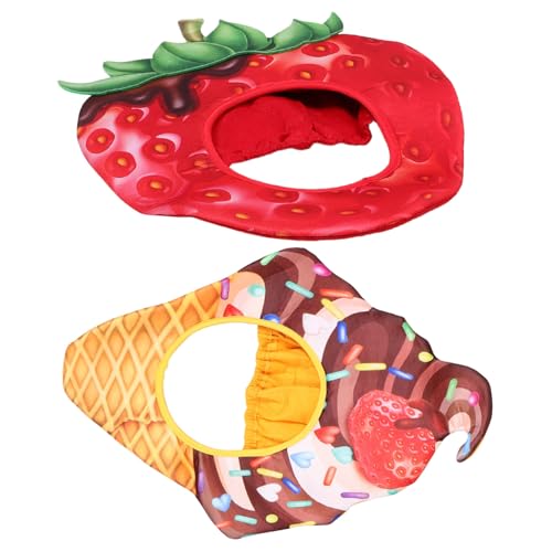 TOPBATHY 2 Stück Lustige Plüsch Obstmützen Erdbeere und Eiscreme Witzige Kopfbedeckung für Halloween Party Kostüm Foto Requisiten für Erwachsene TOPBATHY 2 Stück Lustige Plüsch Obstmützen Erdbeere und Eiscreme Witzige Kopfbedeckung für Halloween Party Kostüm Foto Requisiten für Erwachsene von TOPBATHY