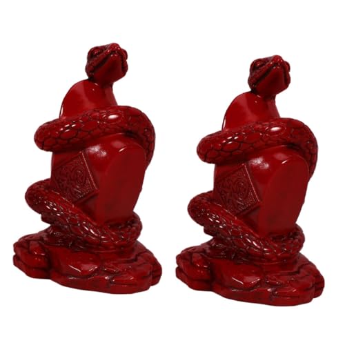 TOPBATHY 2 Stück Resin Schlange Dekoration Zodiac Schlange Tischdeko für Indoor Desktop Kreatives Design mit Feinen Details als für Freunde und Familie TOPBATHY 2 Stück Resin Schlange Dekoration Zodiac Schlange Tischdeko für Indoor Desktop Kreatives Design mit Feinen Details als für Freunde und Familie von TOPBATHY