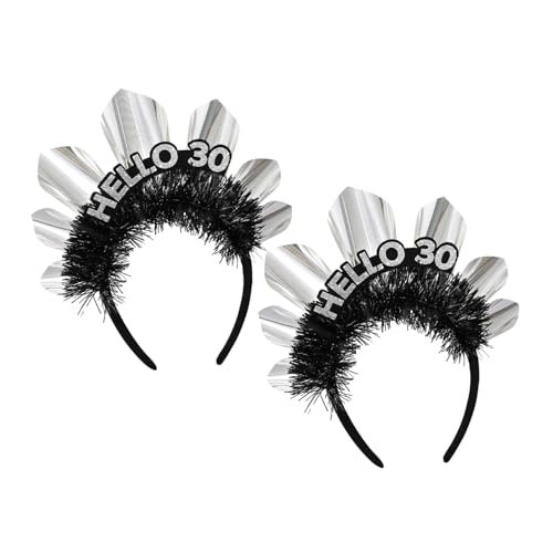 TOPBATHY 2 Stück Teiliges Happy Birthday Haarband für Mädchen und Frauen Prinzessin Krone Partyhaarschmuck Sicheres Leichtes Geburtstags-accessoire für Feier und Fotos von TOPBATHY