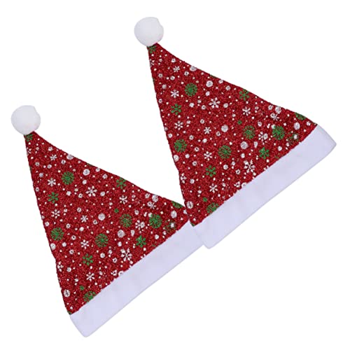 TOPBATHY 2 Stück Weihnachtsmütze Hut Mit Schneeflockenmuster Flanellmütze Gefälligkeiten Für Weihnachtsfeiern Weihnachtsfeier Kopfschmuck Rot Gebürstetes Tuch TOPBATHY 2 Stück Weihnachtsmütze Hut Mit Schneeflockenmuster Flanellmütze Gefälligkeiten Für Weihnachtsfeiern Weihnachtsfeier Kopfschmuck Rot Gebürstetes Tuch von TOPBATHY