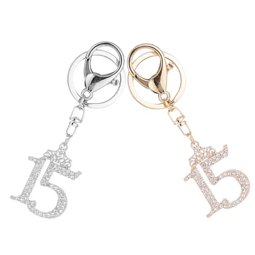 TOPBATHY 2 Stücke Strass Schlüsselanhänger Charme Dekorative Schlüsselanhänger Ornament Für Tasche von TOPBATHY