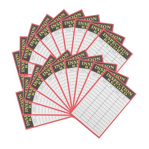 TOPBATHY 20 Blatt Versandbestandskarte Wartungstennzeichen Wartungsaufkleber Geräte-tags Service-tags Für Geräte Aufkleber Für Rekordkarten Service-aufkleber Prüfplaketten Papier von TOPBATHY