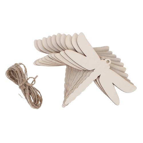 TOPBATHY 20 Stück Teiliges Holzlibellen Ausschnitte zum Basteln Unlackierte Ornamente für Kreative Dekorationen für Hochzeiten Geburtstagsfeiern und Partys Glatte Oberfläche für Bemalen und von TOPBATHY